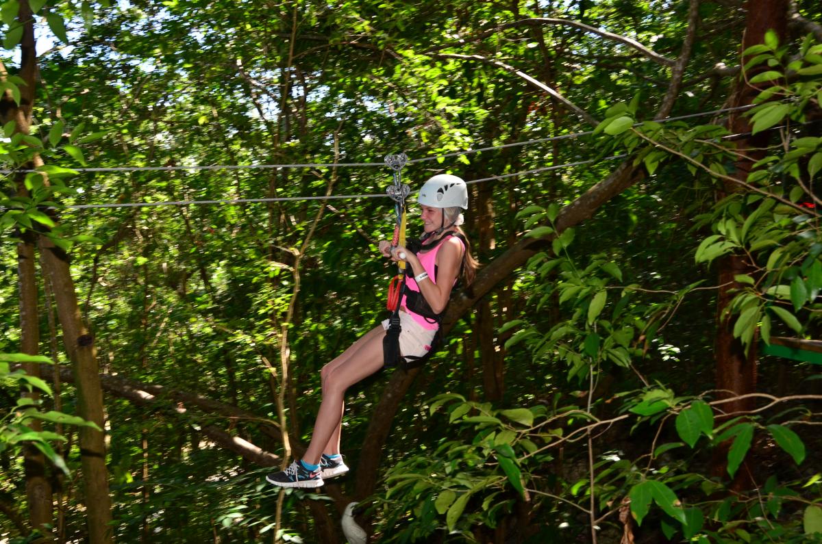 Zip lining in Jamaica